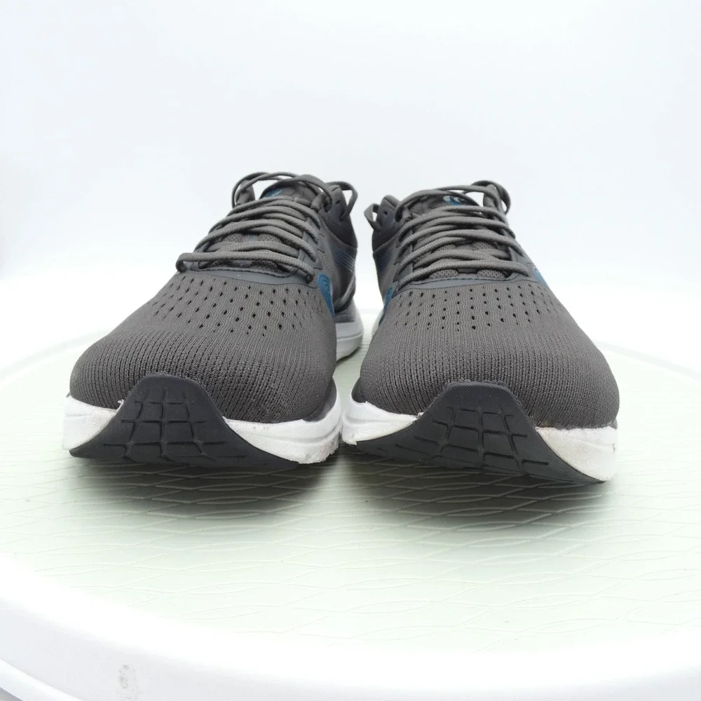 Topo Athletic Magnifly 4 Mens 12.5 Running Shoes Gray Navy Lace Up Sneakers